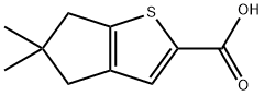 5,5-dimethyl-5,6-dihydro-4H-cyclopenta[b]thiophene-2-carboxylic acid Struktur