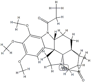 19-Hydroxy-15,16,17-trimethoxy-1-(1-oxopropyl)aspidospermidin-21-oic acid γ-lactone|