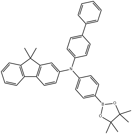 4-[N-[1,1'-biphenyl]-4-yl-N-9,9-diMethyl-9H-Fluoren-2-aMine]phenylboricacidpinacol ester Structure