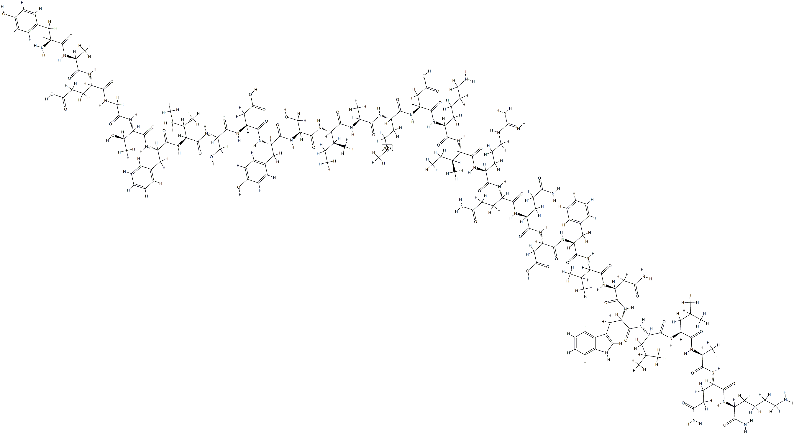 GASTRIC INHIBITORY POLYPEPTIDE (1-30) AMIDE (PORCINE),134846-93-8,结构式