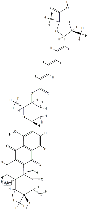 二氧黄溶霉素, 134861-62-4, 结构式