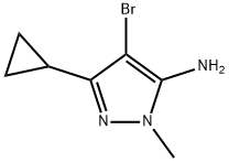 4-BROMO-5-CYCLOPROPYL-2-METHYL-2H-PYRAZOL-3-YLAMINE Structure