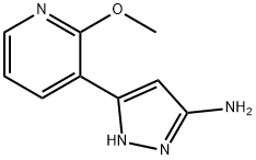 5-(2-甲氧基吡啶-3-基)-1H-吡唑-3-胺 结构式