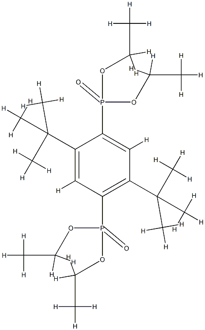 2,5-二叔丁基-1,4-亚苯基四乙基双(膦酸酯), 1350767-15-5, 结构式
