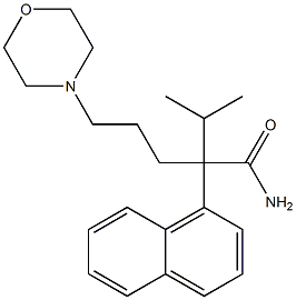 α-Isopropyl-α-(3-morpholinopropyl)-1-naphthaleneacetamide Struktur