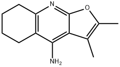 2,3-二甲基-5,6,7,8-四氢呋喃并[2,3-B]喹啉-4-胺, 135465-70-2, 结构式