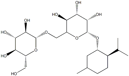 [(1S,2R,5S)-2-Isopropyl-5-methylcyclohexyl]6-O-β-D-glucopyranosyl-β-D-glucopyranoside 结构式