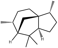 (3R,8aβ)-2,3,3a,4,5,6,7,8a-オクタヒドロ-3β,6β,8,8-テトラメチル-1H-3aα,7α-メタノアズレン 化学構造式