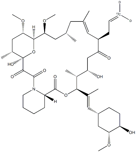 他克莫司-<SUP>13</SUP>C, 1356841-89-8, 结构式