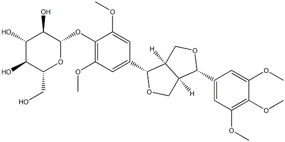 4-[(1S,3aR,4S,6aR)-1-(3,4,5-Trimethoxyphenyl)tetrahydro-1H,3H-furo[3,4-c]furan-4-yl]-2,6-dimethoxyphenyl β-D-glucopyranoside|