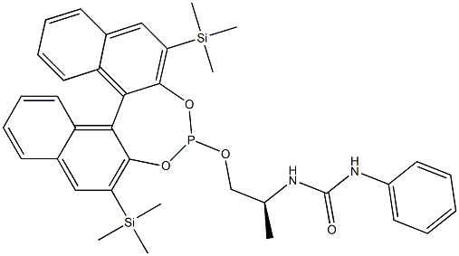 1-{2S)-1-[(11bR)-2,6-Bis(trimethylsilyl)dinaphtho[2,1-d:1',2'-f][1,3,2]dioxaphosphepin-4-yloxy]propan-2-yl}-3-phenylurea, min. 97% Structure