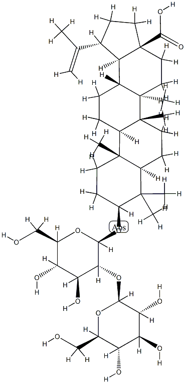 lup-20(29)-en-28-oic-3-O-beta-glucopyranosyl(2-1)-O-beta-glucopyranoside Structure