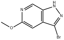3-ブロモ-5-メトキシ-1H-ピラゾロ[3,4-C]ピリジン 化学構造式