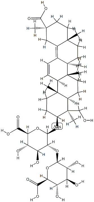 甘草皂苷 H2 (二葡萄糖苷酸), 135815-61-1, 结构式