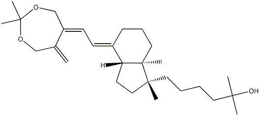 A-homo-3-deoxy-3,3-dimethyl-2,4-dioxa-25-hydroxyvitamin D3 Structure