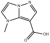 1-メチル-1H-イミダゾ[1,2-B]ピラゾール-7-カルボン酸 化学構造式