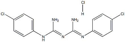 Proguanil Related Compound C (25 mg) (1,5-bis(4-chlorophenyl)biguanide hydrochloride) Struktur