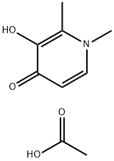 4(1H)-Pyridinone, 3-hydroxy-1,2-dimethyl-, acetate (1:1) Struktur