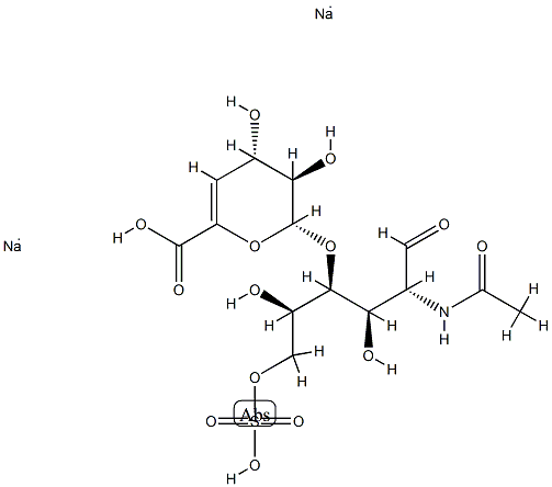 heparin disaccharide II-A, sodium salt|2-(乙酰氨基)-2-脱氧-4-O-(4-脱氧-ALPHA-L-苏式-己-4-烯吡喃糖基)-D-葡萄糖 6-(硫酸氢酯)二钠盐
