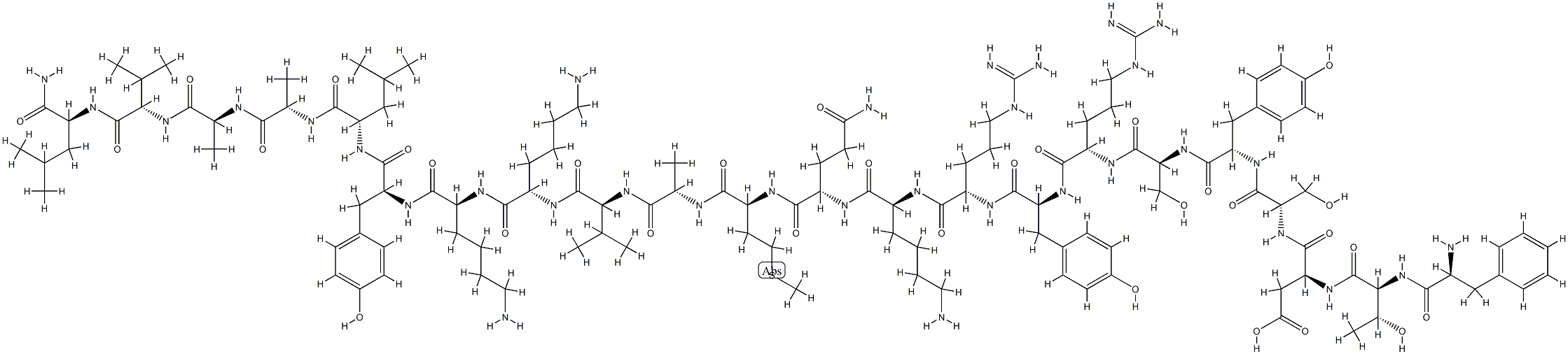 PITUITARY ADENYLATE CYCLASE ACTIVATING POLYPEPTIDE AMIDE FRAGMENT 6-27, 136134-68-4, 结构式