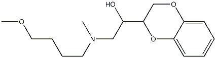 α-[[(4-Methoxybutyl)methylamino]methyl]-1,4-benzodioxane-2-methanol 结构式