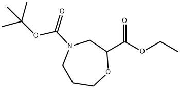 4-BOC-2-高吗啉甲酸乙酯, 1363166-21-5, 结构式