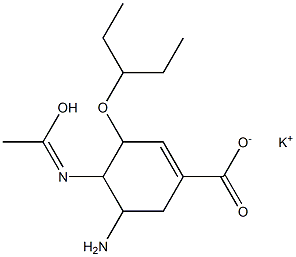 OseltaMivir Acid PotassiuM Salt, 1363339-68-7, 结构式