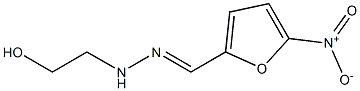 (E) -2-(2-(5-硝基呋喃-2-基)亚甲基)肼基)乙烷-1-醇, 13641-86-6, 结构式