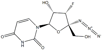 4'-C-叠氮基-3'-脱氧-3'-氟尿苷,1365258-17-8,结构式