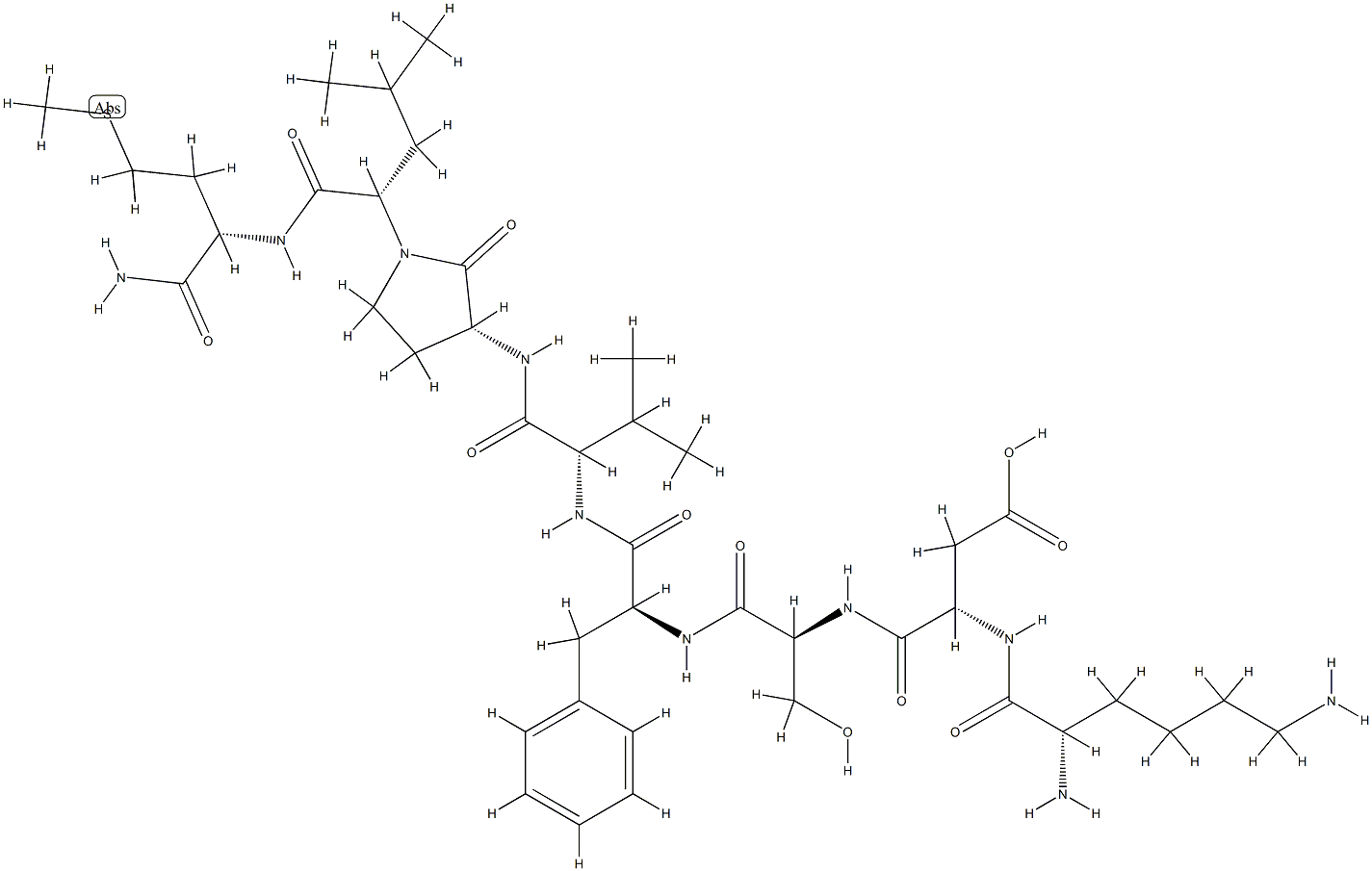 neurokinin A (3-10), lysyl(3)-glycyl(8)-R-lactam-leucine(9)- Structure