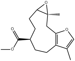 13657-58-4 1a,2,3,4,5,6,10,10a-Octahydro-7,10a-dimethyloxireno[8,9]cyclodeca[1,2-b]furan-4-carboxylic acid methyl ester