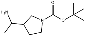 1-N-BOC-3-(1-氨基-乙基)-吡咯烷, 1367954-38-8, 结构式