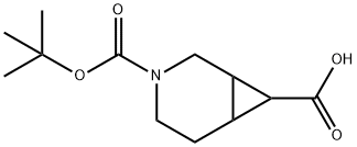 3-(叔丁氧羰基)-3-氮杂双环[4.1.0]庚烷-7-羧酸 结构式
