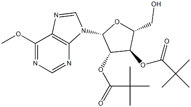 6-Methoxy-9-[2-O,3-O-bis(2,2-dimethyl-1-oxopropyl)-β-D-arabinofuranosyl]-9H-purine Structure