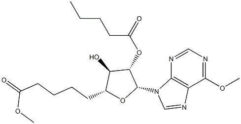 6-Methoxy-9-[2-O,5-O-bis(1-oxopentyl)-β-D-arabinofuranosyl]-9H-purine Structure