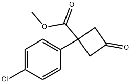 甲基 1-(4-氯苯基)-3-氧亚基环丁甲酸基酯 结构式