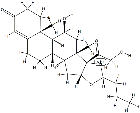 1,2-Dehydrobudesonide 化学構造式