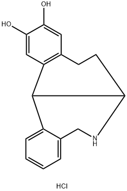 (±)-trans-10,11-Dihydroxy-5,6,6a,7,8,12b-hexahydrobenzo[a]phenanthridine  hydrochloride, 137417-08-4, 结构式