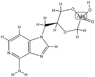 3-deaza-9-(3-hydroxy-2-phosphonylmethoxypropyl)adenine Structure