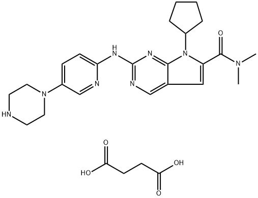 リボシクリブコハク酸塩 化学構造式