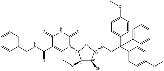 5-BenzylaMinocarbony-2'-O-Methyl-5'-O-DMTr-uridine Structure