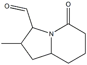 3-Indolizinecarboxaldehyde,octahydro-2-methyl-5-oxo-(9CI) Struktur