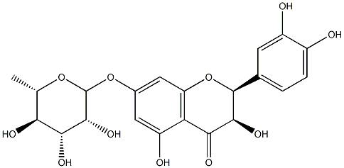 二氢槲皮素-7-0-鼠李糖苷, 137592-12-2, 结构式
