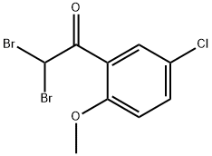 2,2-dibromo-1-(5-chloro-2-methoxyphenyl)ethanone Structure