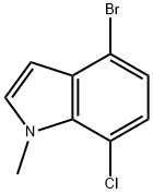4-溴-7-氯-1-甲基-1H-吲哚, 1379352-82-5, 结构式