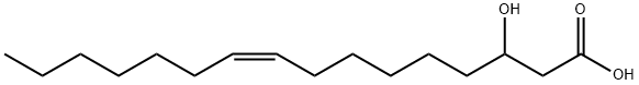 rac-(9Z)-3-Hydroxy-9-hexadecenoic Acid Struktur
