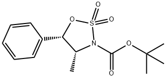 (4R,5S)-4-Methyl-5-phenyl-1,2,3-oxathiazolidine-2,2-dioxide-3-carboxylic acid t-butyl ester, min. 97% Structure