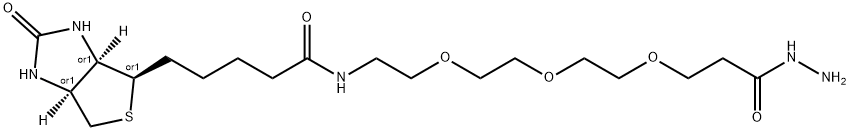 生物素-PEG3-酰肼 结构式