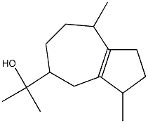 1,2,3,4,5,6,7,8-オクタヒドロ-3,8,α,α-テトラメチルアズレン-5-メタノール 化学構造式
