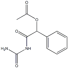 Acetic acid α-allophanoylbenzyl ester Struktur